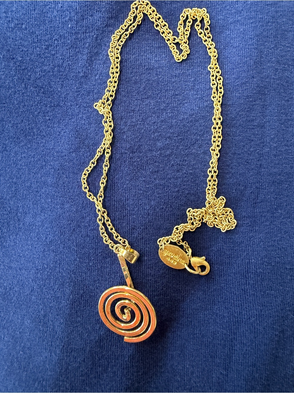 Spartina 449 Gold-Tone Spiral Pendant Necklace